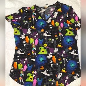 Nightmare Before Christmas Scrub Top
